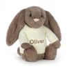 Bashful Truffle Bunny with Personalised Cream Jumper