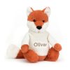 Bashful Fox Cub with Personalised Cream Jumper
