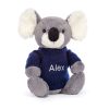 Bashful Koala with Personalised Navy Jumper