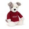 Bashful Terrier with Personalised Red Jumper